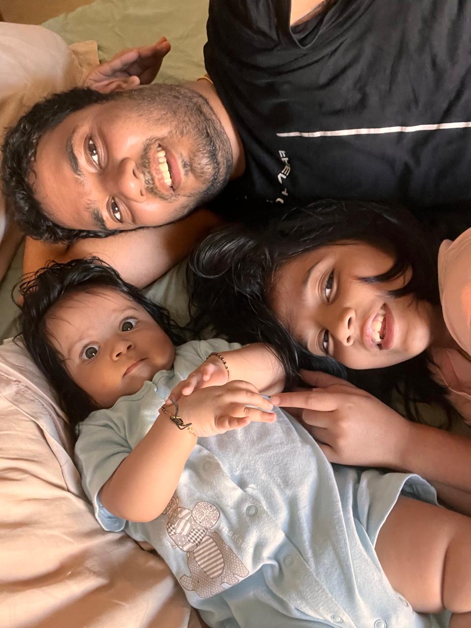 Aarna with Gaurav and Ivyana